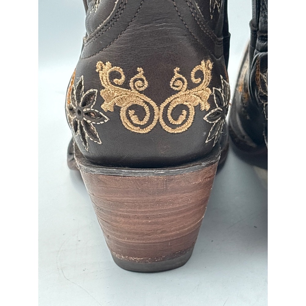 Herencia Crazy Lazer Floral Embroidered Square Square Toe Western Boots ‎ W US 9 - Picture 9 of 16